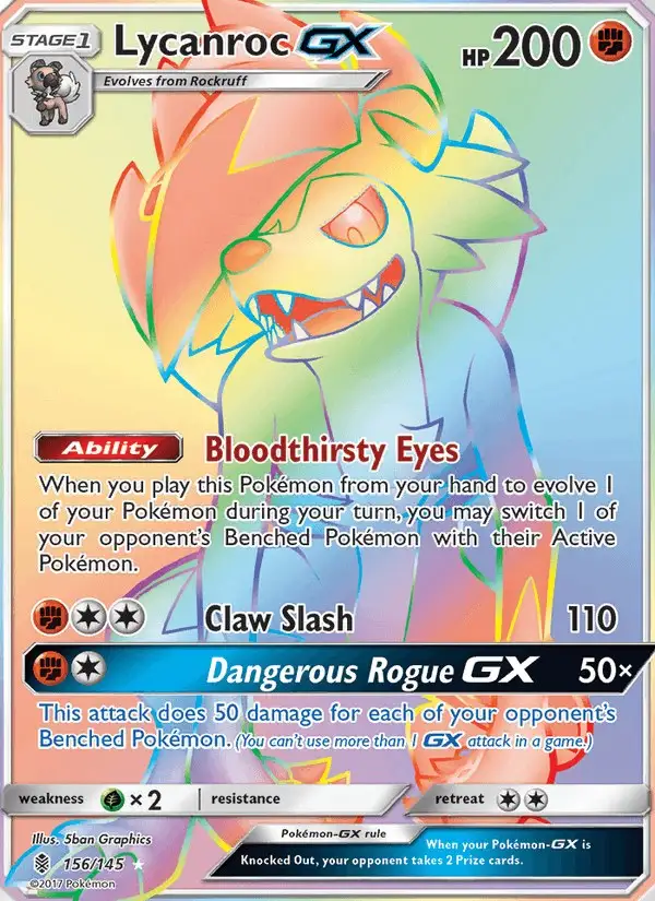 Lycanroc GX #156 Guardians Rising PSA 10