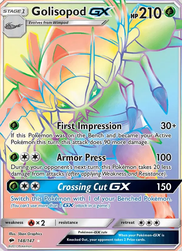 Golisopod GX #148 Burning Shadows PSA 10
