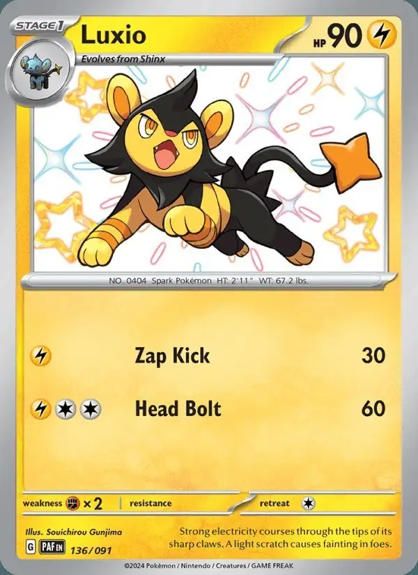 Luxio #136 Paldean Fates PSA 10