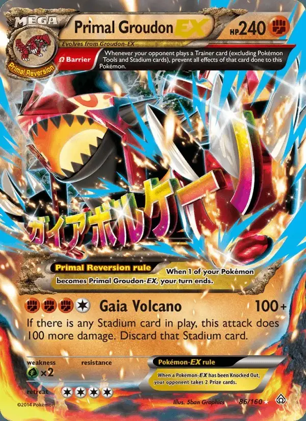 Primal Groudon EX #86 Primal Clash PSA 10