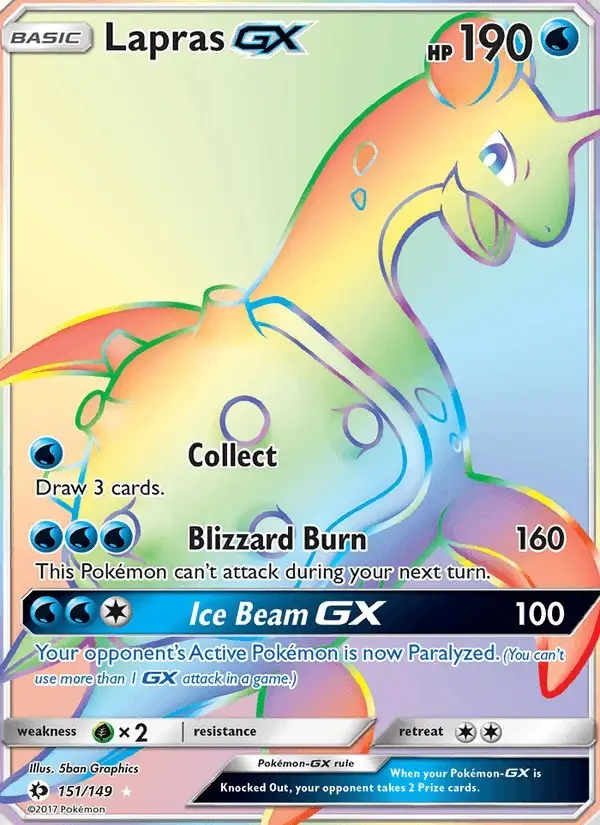 Lapras GX #151 Sun & Moon PSA 10