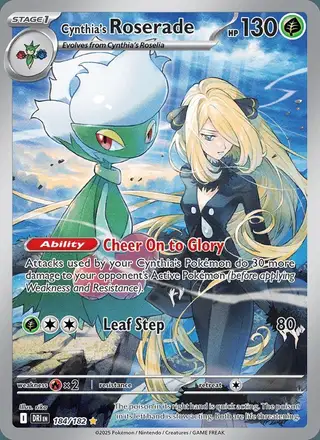 Cynthia's Roserade #184 Destined Rivals PSA 10