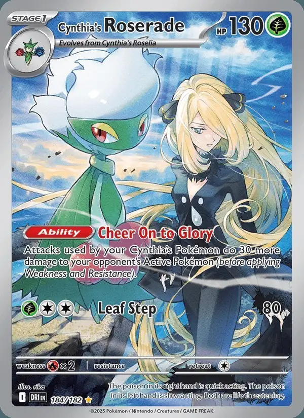 Cynthia's Roserade #184 Destined Rivals PSA 10