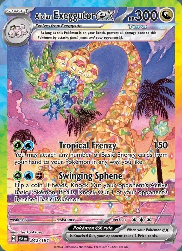 Alolan Exeggutor ex #242 Surging Sparks PSA 10