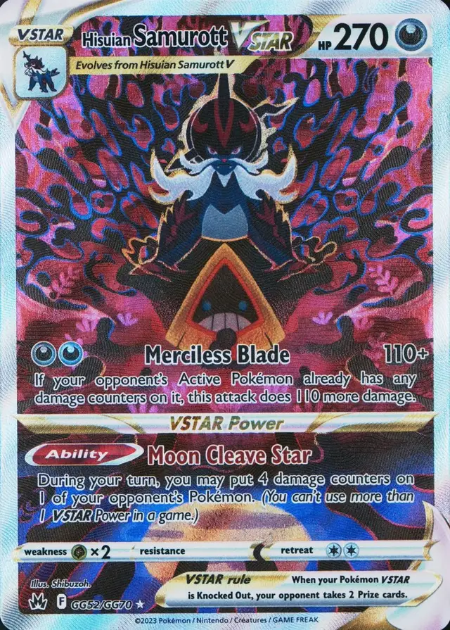 Hisuian Samurott VSTAR (Full Art) #GG52 Crown Zenith PSA 10