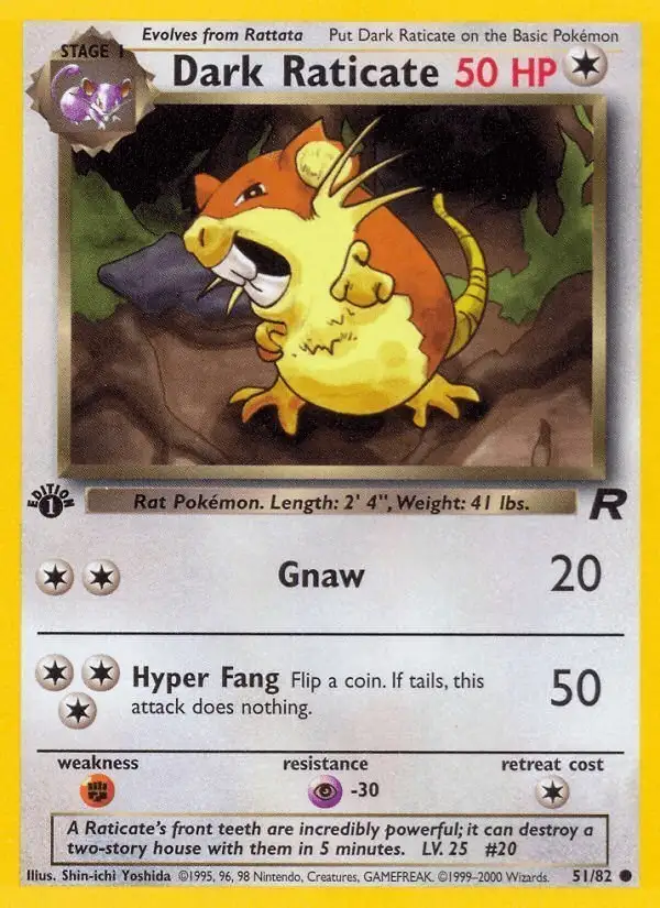 Dark Raticate #51 Team Rocket PSA 10