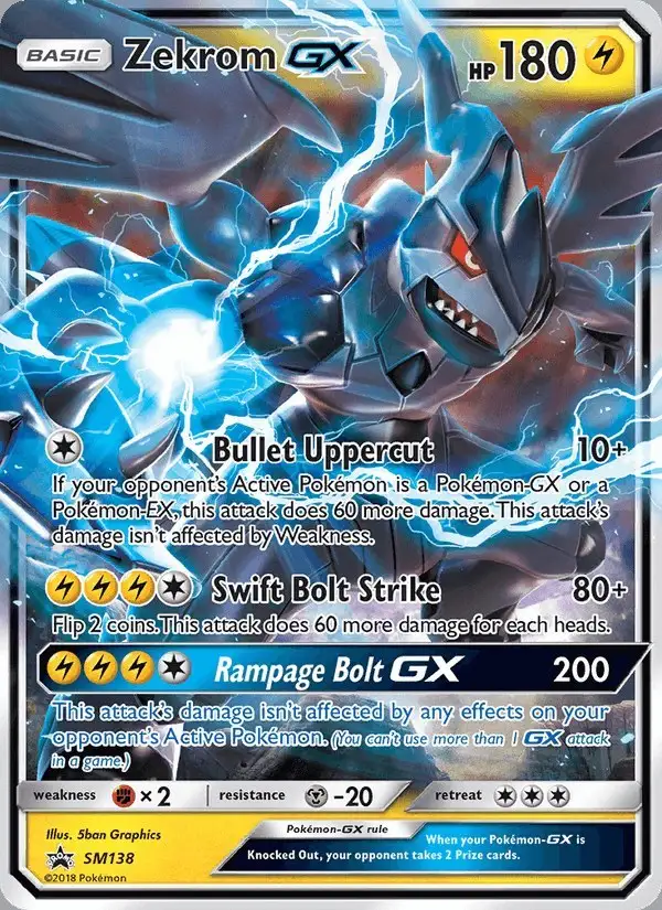 Zekrom GX #SM138 SM Black Star Promos PSA 10