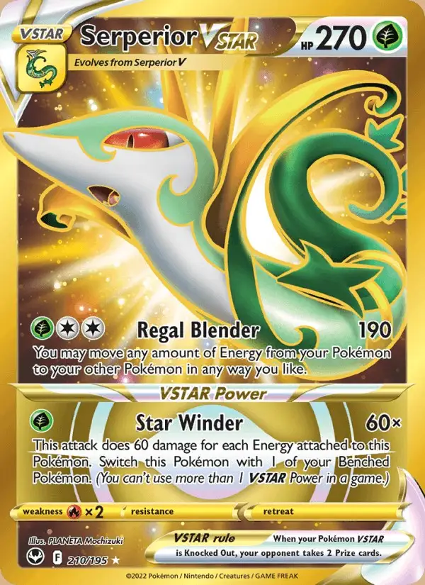 Serperior VSTAR #210 Silver Tempest PSA 10