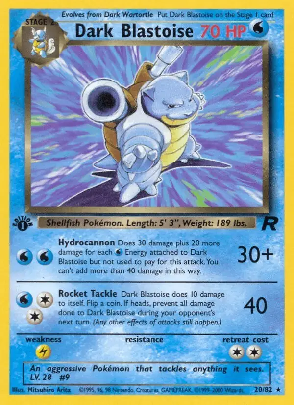 Dark Blastoise #20 Team Rocket PSA 10