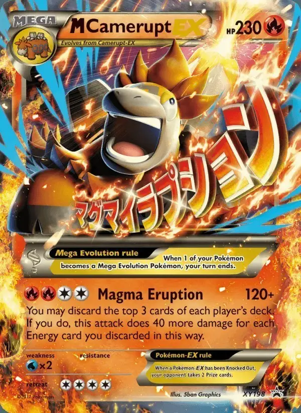 M Camerupt-EX #XY198 XY Black Star Promos PSA 10