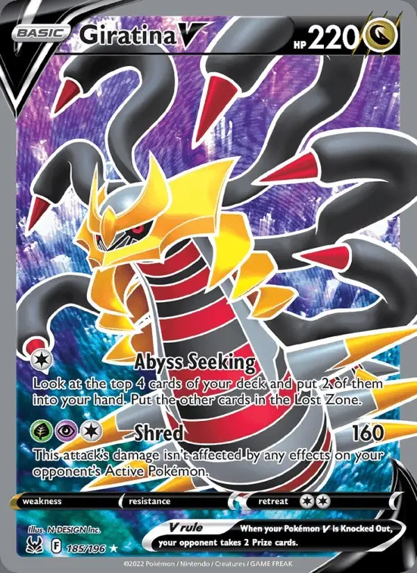 Giratina V #185 Lost Origin PSA 10