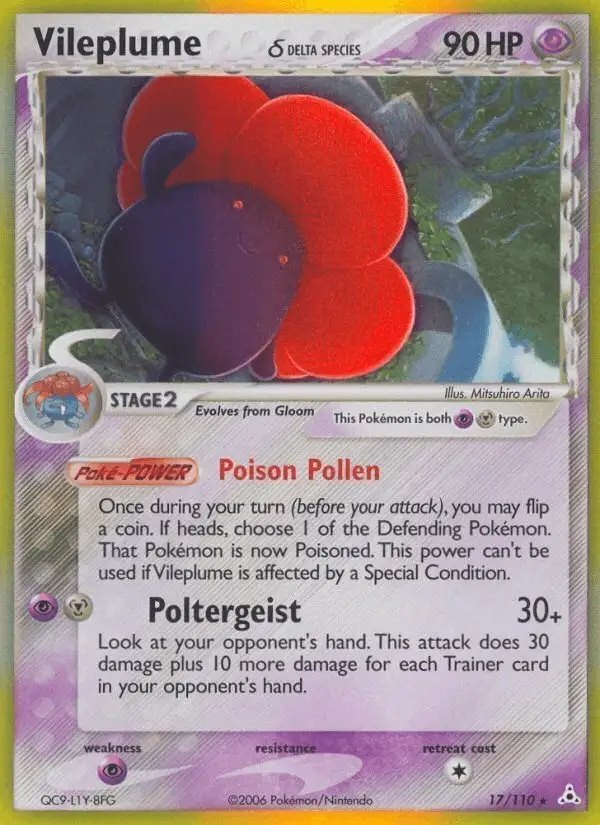 Vileplume δ #17 Holon Phantoms PSA 10