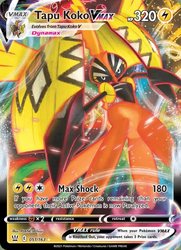 Tapu Koko VMAX #51 Battle Styles PSA 10