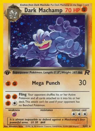 Dark Machamp #10 Team Rocket PSA 10