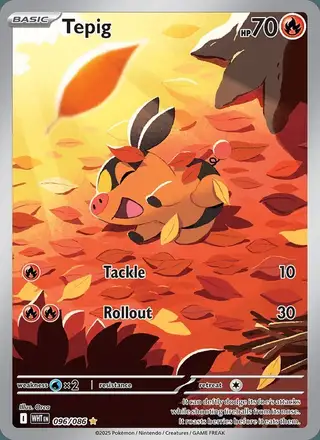 Tepig #096 White Flare PSA 10