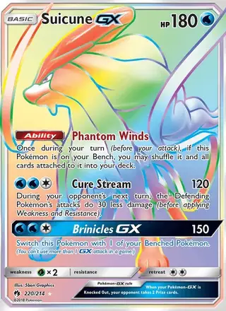 Suicune GX #220 Lost Thunder PSA 10