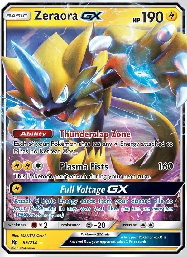 Zeraora GX #86 Lost Thunder PSA 10