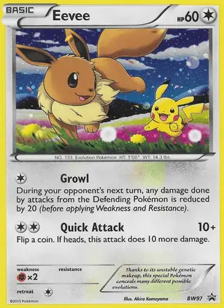 Eevee #BW97 BW Black Star Promos PSA 10