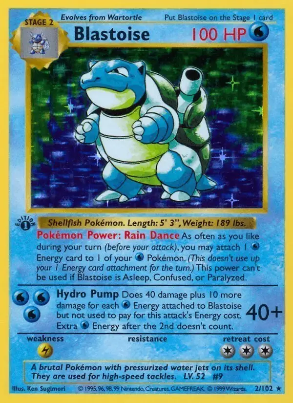 Blastoise #2 Base Set PSA 10