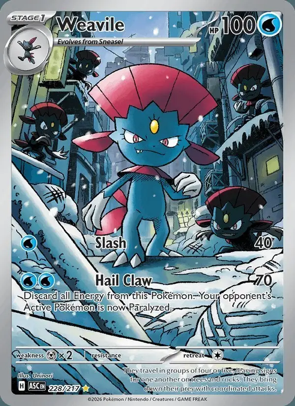 Weavile #228 Ascended Heroes PSA 10