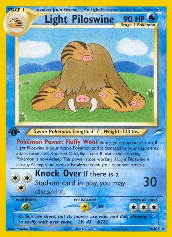 Light Piloswine #26 Neo Destiny PSA 10