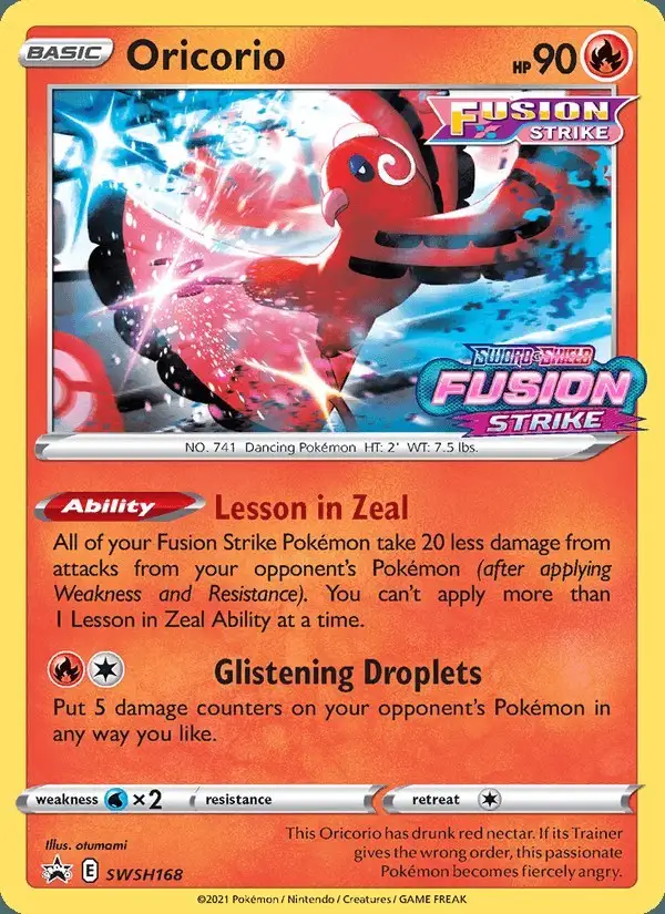 Oricorio #SWSH168 SWSH Black Star Promos PSA 10