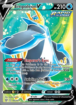Empoleon V #145 Battle Styles PSA 10