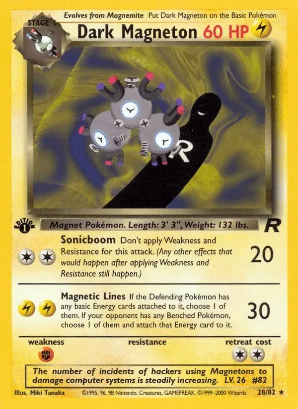 Dark Magneton #28 Team Rocket PSA 10