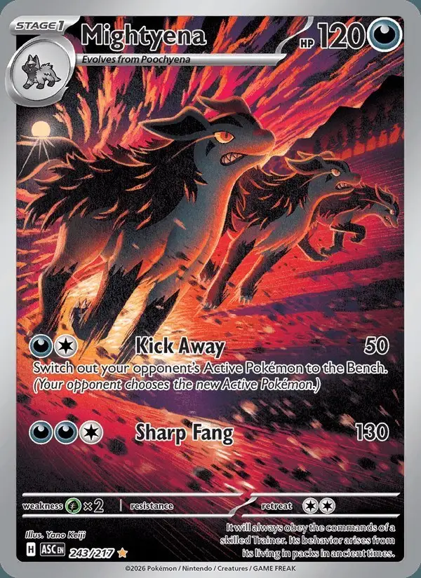 Mightyena #243 Ascended Heroes PSA 10