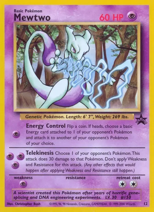 Mewtwo #12 Wizards Black Star Promos PSA 10