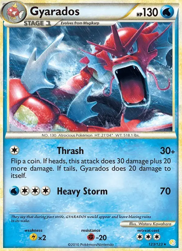 Gyarados #123 HeartGold SoulSilver PSA 10