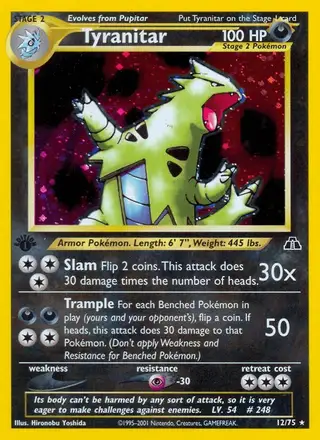 Tyranitar #12 Neo Discovery PSA 10