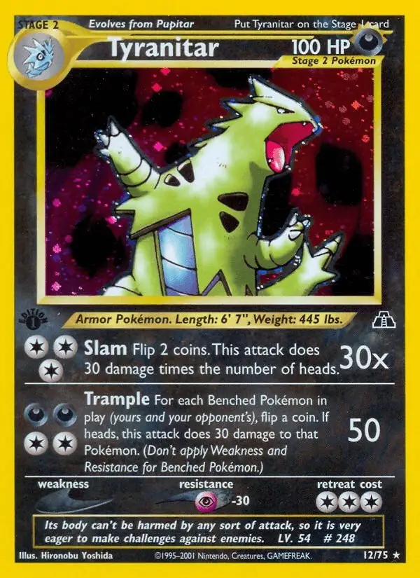 Tyranitar #12 Neo Discovery PSA 10