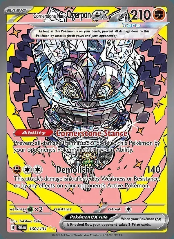Cornerstone Mask Ogerpon ex #160 Prismatic Evolutions PSA 10