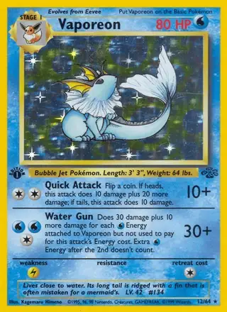 Vaporeon #12 Jungle PSA 10