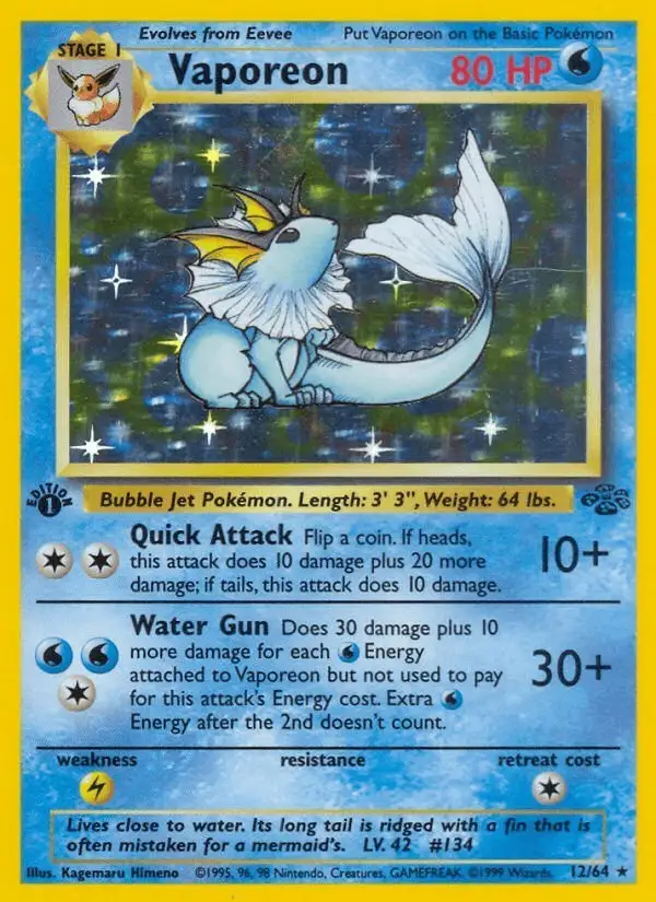 Vaporeon #12 Jungle PSA 10