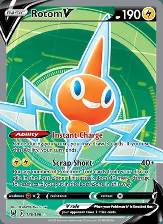 Rotom V #176 Lost Origin PSA 10