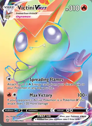 Victini VMAX #165 Battle Styles PSA 10