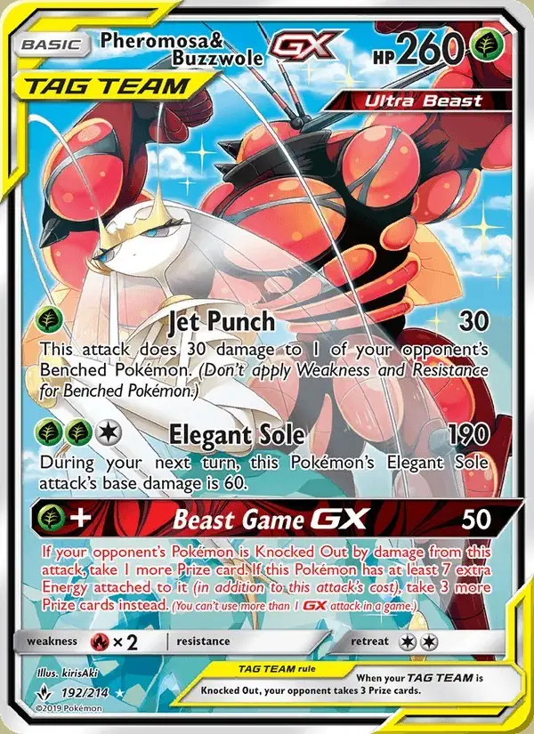 Pheromosa & Buzzwole GX #192 Unbroken Bonds PSA 10