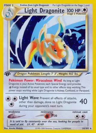 Light Dragonite #14 Neo Destiny PSA 10