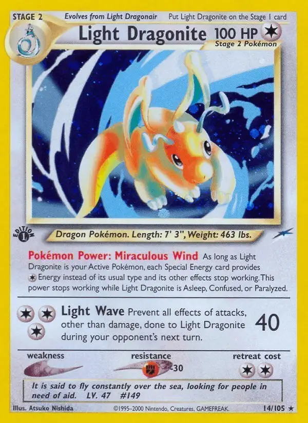 Light Dragonite #14 Neo Destiny PSA 10
