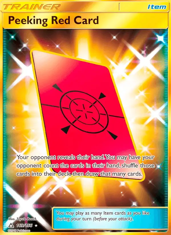 Peeking Red Card #169 Ultra Prism PSA 10