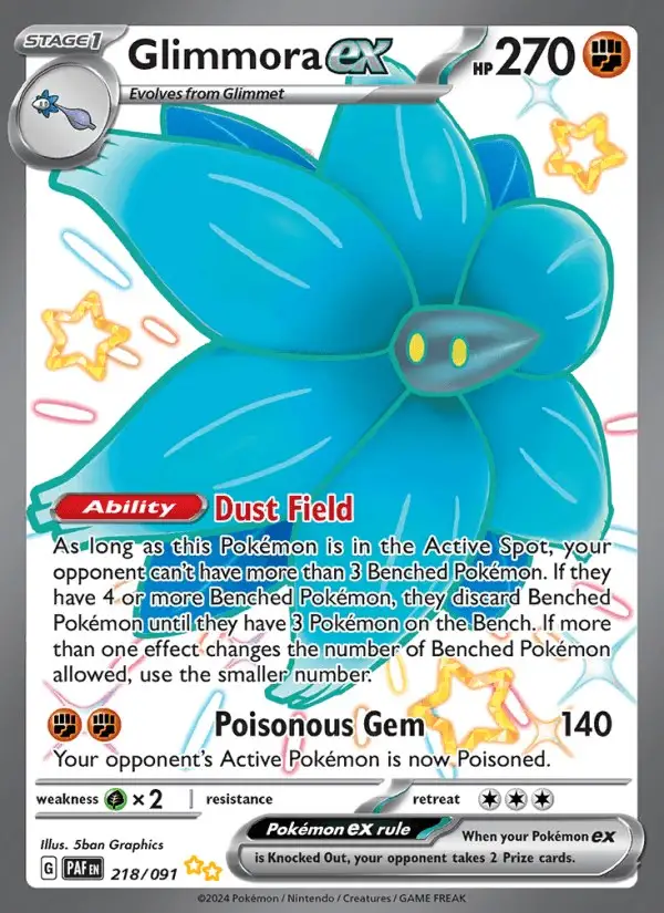 Glimmora ex #218 Paldean Fates PSA 10