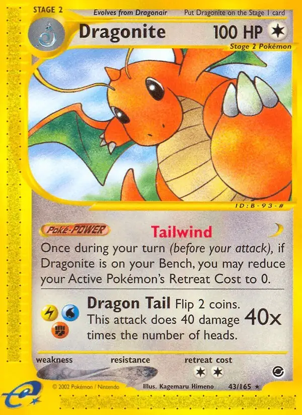 Dragonite #43 Expedition Base Set PSA 10