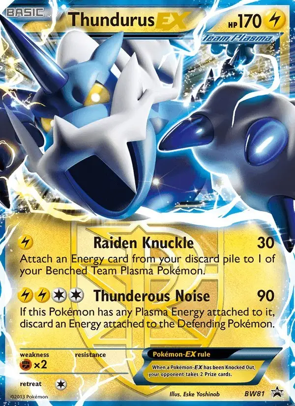 Thundurus-EX #BW81 BW Black Star Promos PSA 10
