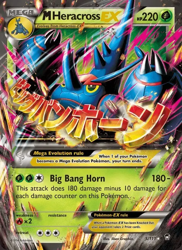 M Heracross EX #5 Furious Fists PSA 10