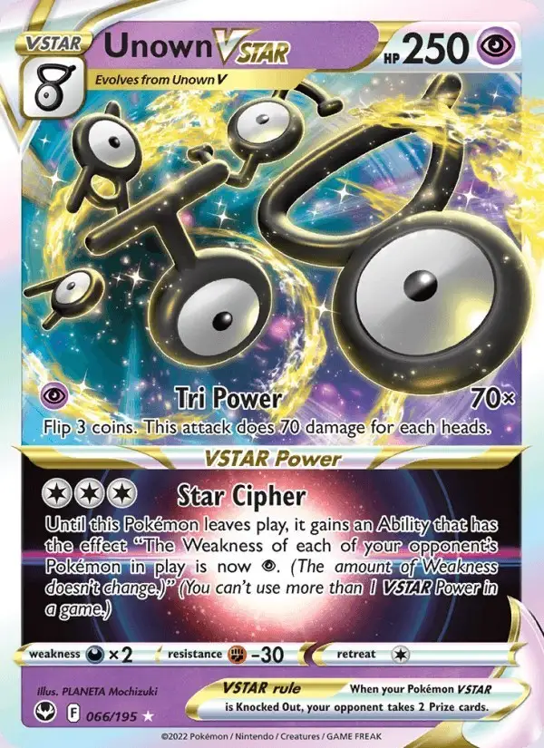 Unown VSTAR #066 Silver Tempest PSA 10