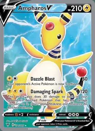 Ampharos V #171 Vivid Voltage PSA 10