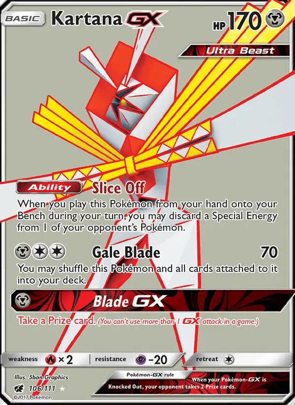 Kartana GX #106 Crimson Invasion PSA 10