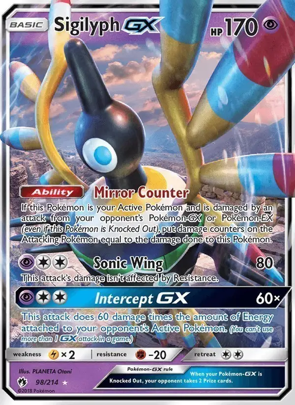 Sigilyph GX #98 Lost Thunder PSA 10